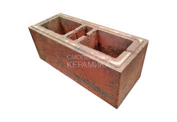 Блок заборный FaBrick 500х200х200 мм, Гранат