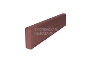 Бордюр садовый STEINRUS БР 100.20.8R, красный