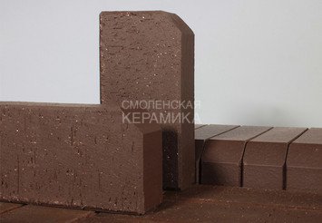 Брусчатка коричневая ЛСР «Мюнхен» бордюр 0,51NF