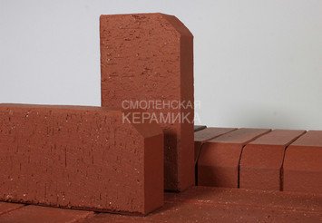 Брусчатка красная ЛСР «Лондон» бордюр 0,51NF