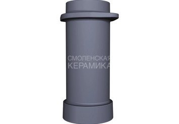 Чугунная НИЖНЯЯ труба для шибера (м/п,м/м) ИСКАНДЕР d-115 L-300мм