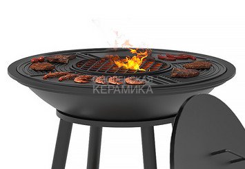 Чугунный Fantastic Grill Везувий Ø 700 Престиж (чаша+подставка престиж+плита Gurman Ø700+крышка)