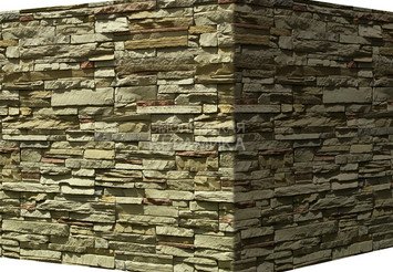 Декоративный камень 101-95 White Hills "Кросс Фелл" (Cross Fell), темно-зеленый, угловой, без шва