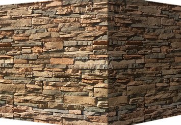 Декоративный камень 102-45 White Hills "Кросс Фелл" (Cross Fell), темно-коричневый, угловой, без шва