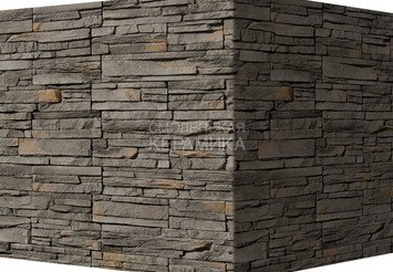 Декоративный камень 107-85 White Hills "Кросс Фелл" (Cross Fell), коричневый, угловой, без шва