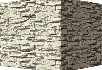 Декоративный камень 131-05 White Hills "Уорд Хилл" (Ward Hill), белый, угловой, без шва