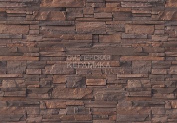 Декоративный камень 202-40 White Hills "Фьорд Лэнд" (Fjord Land), темно-коричневый, плоскостной, без