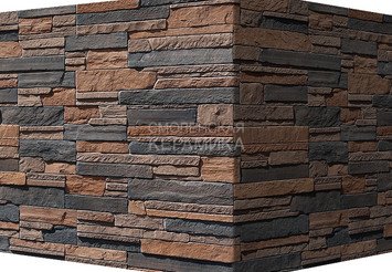 Декоративный камень 242-45 White Hills "Зендлэнд" (Zandland), темно-коричневый, угловой, без шва