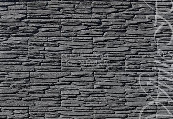 Декоративный камень 269-80 White Hills "Ист Ридж" (Zandland), угольно-черный, плоскостной, без шва