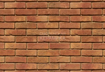 Декоративный камень 300-60 White Hills "Лондон брик" (London brick), медный, плоскостной