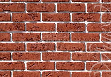 Декоративный камень 302-65 White Hills "Лондон брик" (London brick), красный, угловой