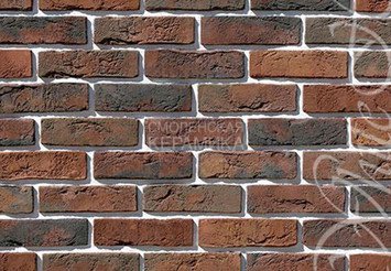 Декоративный камень 304-75 White Hills "Лондон брик" (London brick), красно-коричневый, угловой