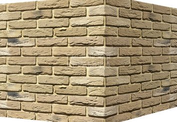 Декоративный камень 305-25 White Hills "Бремен брик" (Bremen brick), песочный, угловой