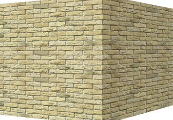 Декоративный камень 305-35 White Hills "Бремен брик" (Bremen brick), желтый, угловой