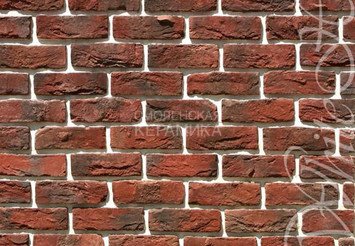 Декоративный камень 305-70 White Hills "Бремен брик" (Bremen brick), красный, плоскостной