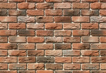 Декоративный камень 306-51 White Hills "Бремен брик" (Bremen brick), темно-оранжевый, тычки