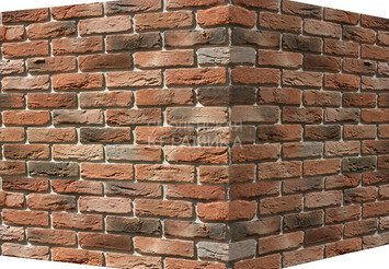 Декоративный камень 306-55 White Hills "Бремен брик" (Bremen brick), темно-оранжевый, угловой