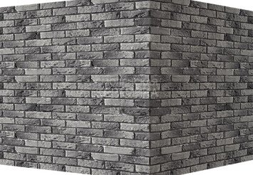 Декоративный камень 307-85 White Hills "Бремен брик" (Bremen brick), серый, угловой