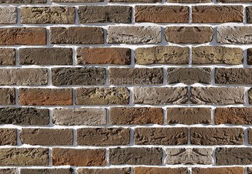 Декоративный камень 309-60 White Hills "Бремен брик" (Bremen brick), коричневый, плоскостной