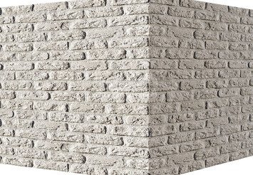 Декоративный камень 315-05 White Hills "Брюгге брик" (Brugge brick), белый, угловой