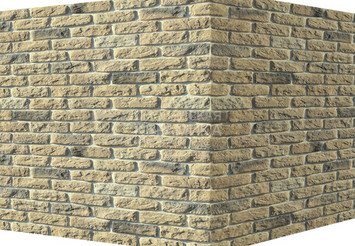 Декоративный камень 315-15 White Hills "Брюгге брик" (Brugge brick), бежевый, угловой