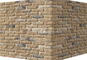 Декоративный камень 315-25 White Hills "Брюгге брик" (Brugge brick), песочный, угловой