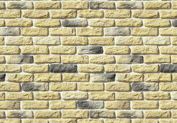 Декоративный камень 315-30 White Hills "Брюгге брик" (Brugge brick), желтый, плоскостной