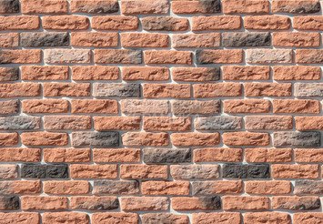 Декоративный камень 315-40 White Hills "Брюгге брик" (Brugge brick), коричневый, плоскостной