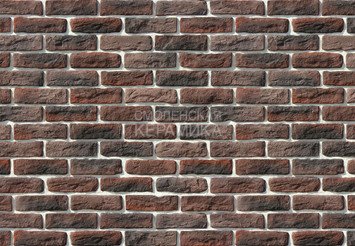 Декоративный камень 316-40 White Hills "Брюгге брик" (Brugge brick), темно-коричневый, плоскостной