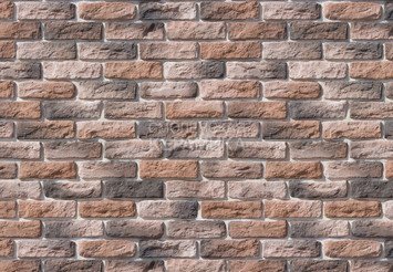 Декоративный камень 316-70 White Hills "Брюгге брик" (Brugge brick), ярко-красный, плоскостной