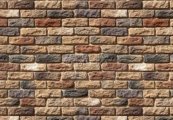 Декоративный камень 319-40 White Hills "Брюгге брик" (Brugge brick), коричневый, плоскостной