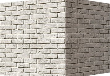 Декоративный камень 320-05 White Hills "Кельн брик" (Cologne brick), белый, угловой