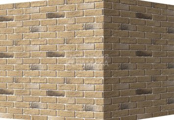 Декоративный камень 320-25 White Hills "Кельн брик" (Cologne brick), песочный, угловой