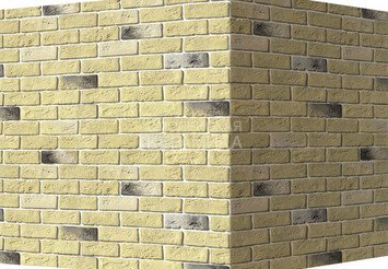 Декоративный камень 320-35 White Hills "Кельн брик" (Cologne brick), желтый, угловой