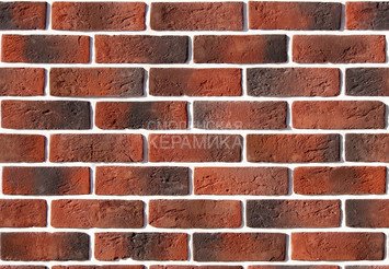 Декоративный камень 320-70 White Hills "Кельн брик" (Cologne brick), красный, плоскостной