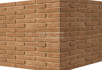 Декоративный камень 352-45 White Hills "Терамо брик" (Teramo brick), темно-коричневый, угловой