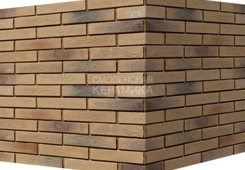 Декоративный камень 360-45 White Hills "Терамо брик II" (Teramo brick II), коричневый, угловой