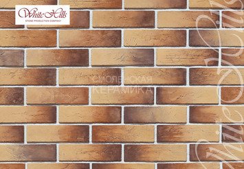 Декоративный камень 364-40 White Hills "Терамо брик II" (Teramo brick II), коричневый, плоскостной