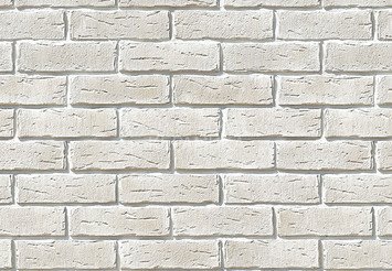 Декоративный камень 375-00 White Hills "Сити Брик" (Сity brick), белый, плоскостной