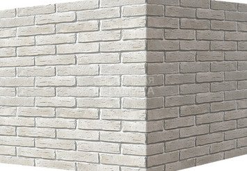 Декоративный камень 375-05 White Hills "Сити Брик" (Сity brick), белый, угловой
