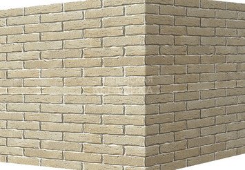 Декоративный камень 375-15 White Hills "Сити Брик" (Сity brick), бежевый, угловой