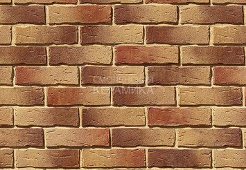Декоративный камень 375-60 White Hills "Сити Брик" (Сity brick), медный, плоскостной