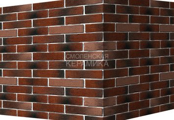 Декоративный камень 375-75 White Hills "Сити Брик" (Сity brick), красный, угловой