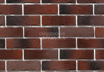 Декоративный камень 376-40 White Hills "Сити Брик" (Сity brick), темно-коричневый, плоскостной