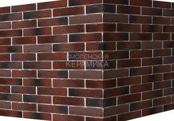 Декоративный камень 376-45 White Hills "Сити Брик" (Сity brick), темно-коричневый, угловой