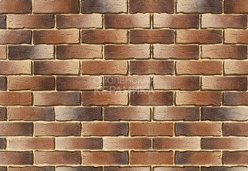 Декоративный камень 378-40 White Hills "Сити Брик" (Сity brick), темно-коричневый, плоскостной