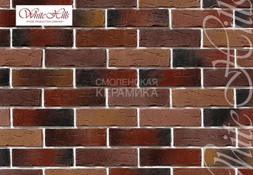 Декоративный камень 378-70 White Hills "Сити Брик" (Сity brick), коричнево-медный, плоскостной