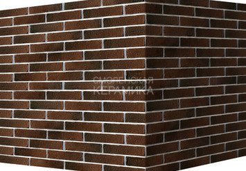 Декоративный камень 379-45 White Hills "Сити Брик" (Сity brick), коричнево-серый, угловой