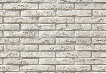 Декоративный камень 380-00 White Hills "Остия Брик" (Ostia Brick), белый, плоскостной