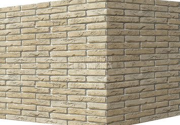 Декоративный камень 380-15 White Hills "Остия Брик" (Ostia Brick), бежевый, угловой